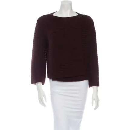 Magaschoni Cashmere Sweater Burgundy (1)