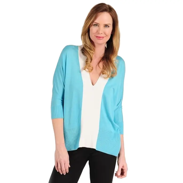 Magaschoni Women's Colorblocked V Neck (1) Magaschoni Women's Colorblocked V Neck (1)