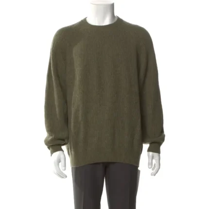 Magaschoni Cashmere Crew Neck Pullover Olive (1)