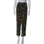 Magaschoni Cashmere Straight Leg Pants BlackYellow (1)