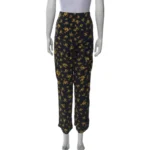 Magaschoni Cashmere Straight Leg Pants BlackYellow (2)