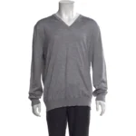 Magaschoni Cashmere V Neck Cardigan Grey (3)