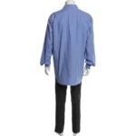 Magaschoni Long Sleeve Dress Shirt Blue (2)