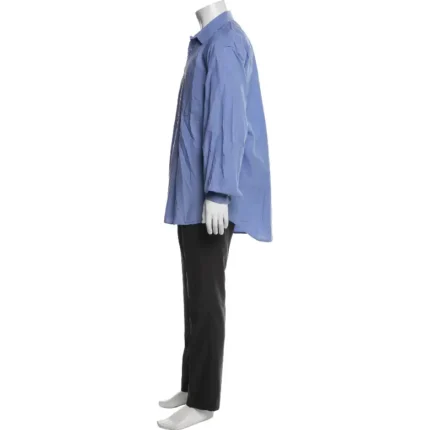 Magaschoni Long Sleeve Dress Shirt Blue (3)