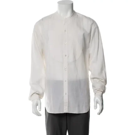 Magaschoni Long Sleeve Dress Shirt Off White (4)