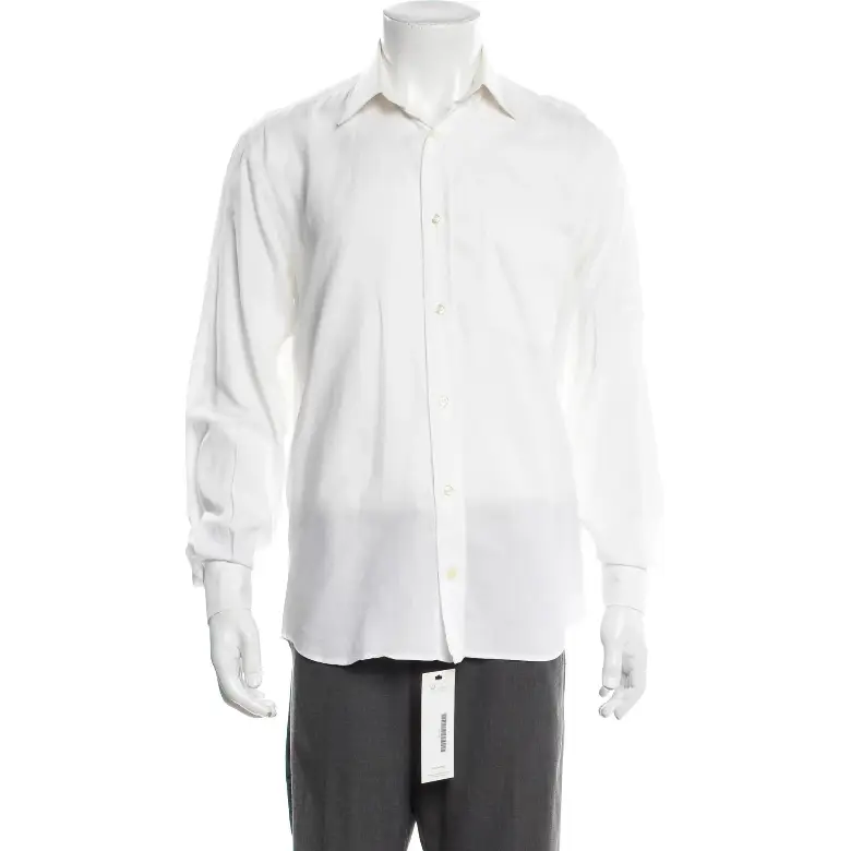 Magaschoni Long Sleeve Dress Shirt White (1) Magaschoni Long Sleeve Dress Shirt White (1)