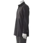 Magaschoni Long Sleeve Tuxedo Shirt Black (3)