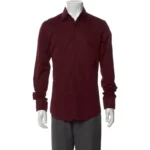 Magaschoni Long Sleeve Tuxedo Shirt Marron (1)