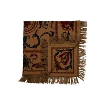 Magaschoni Printed Cashmere Throw Blanket Brown (1)