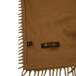 Magaschoni Printed Cashmere Throw Blanket Brown (2)