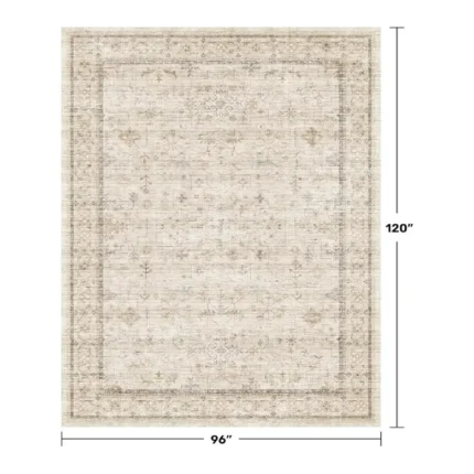 Magaschoni Washable Ivory Living Room Rug (1)