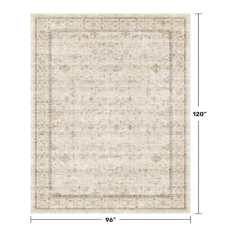 Magaschoni Washable Ivory Living Room Rug (1) Magaschoni Washable Ivory Living Room Rug (1)