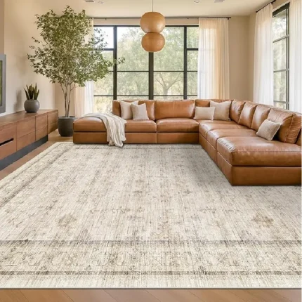 Magaschoni Washable Ivory Living Room Rug (5)